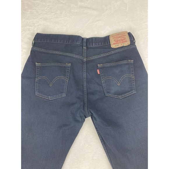 Levi's 538 Straight Denim Jeans Mens‎ Blue Dark Wash Size 34x32 (34x29 Measured) - Picture 12 of 16